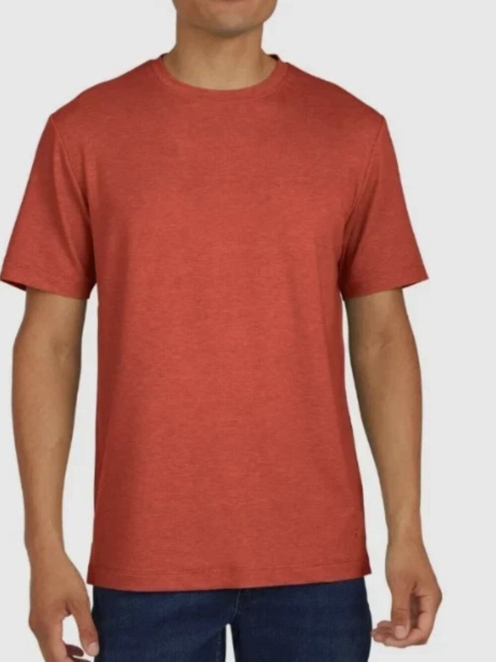 Lands' End Men's Classic Fit 4-Way Stretch Tee, Red, Size M